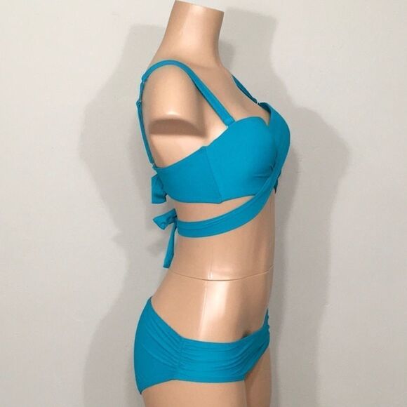 Coco Reef bra sized Teal bikini set. 36/38DD-XL - Picture 4 of 10